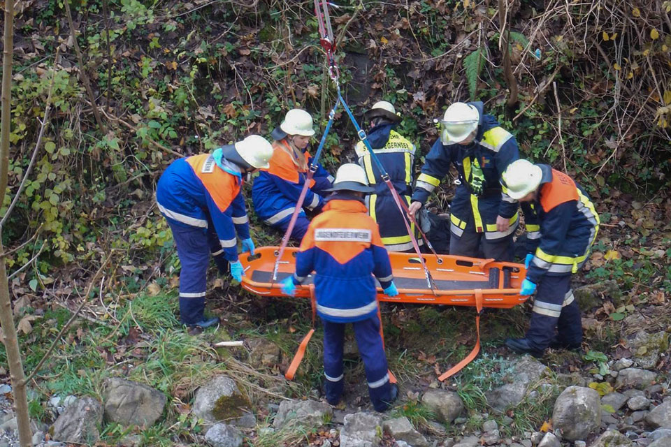 Jugend Ausbildung Rettungstrage