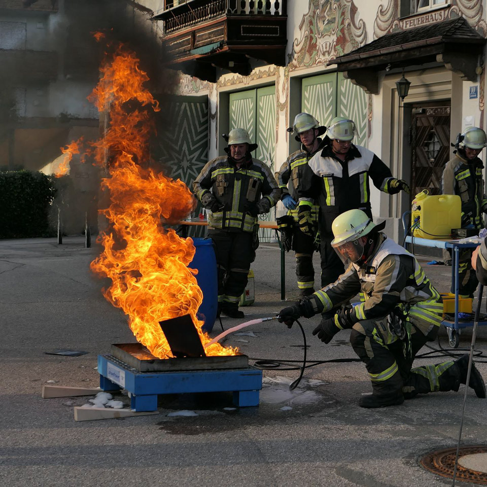 Feuerwehr Tegernsee bei einer Übung